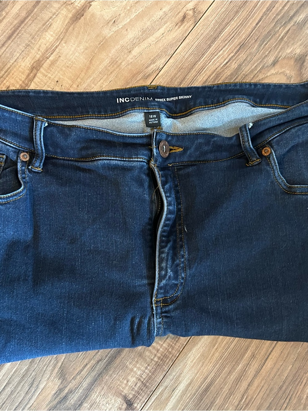 INC International Concepts Dark Blue Skinny Jeans size 18W